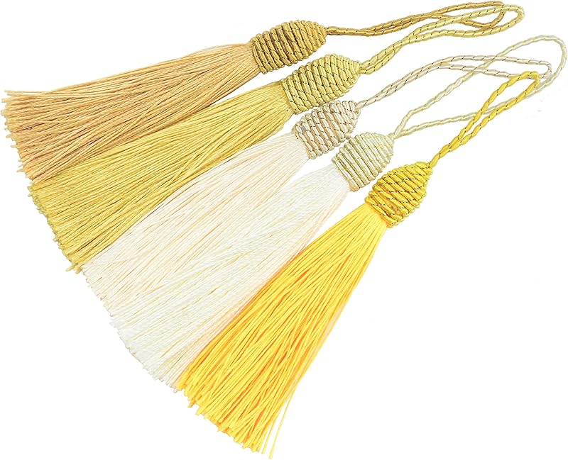 Makhry 20pcs 15.5cm/6 Inch Silky Floss Bookmark Tassels with 2-Inch Cord Loop and Small Chinese Knot for Jewelry Making, Souvenir, Bookmarks, DIY Craft Accessory (Peach Pink)