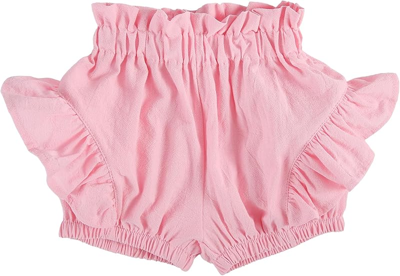 Baby Girls Ruffle Shorts Toddler Diaper Covers Little Girls Bottoms Bloomers Cotton Pants 3 Months-6T