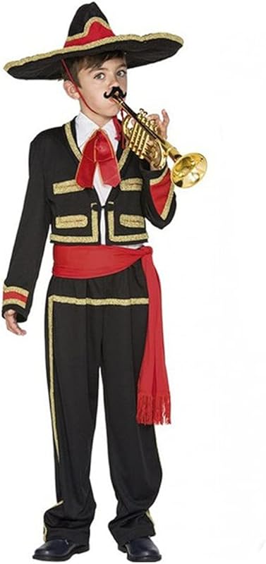 Boys Mexican Mariachi Costume Sombrero Children Day of The Dead Mexican Amigo Senor Halloween Costume Cosplay Outfit