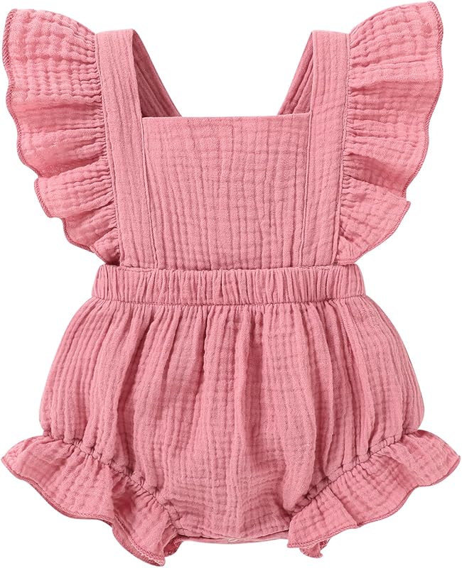 Happy Town Newborn Baby Girl Clothes Infant Summer Romper Sleeveless Floral Cute Outfits One Piece Jumpsuit Bodysuit