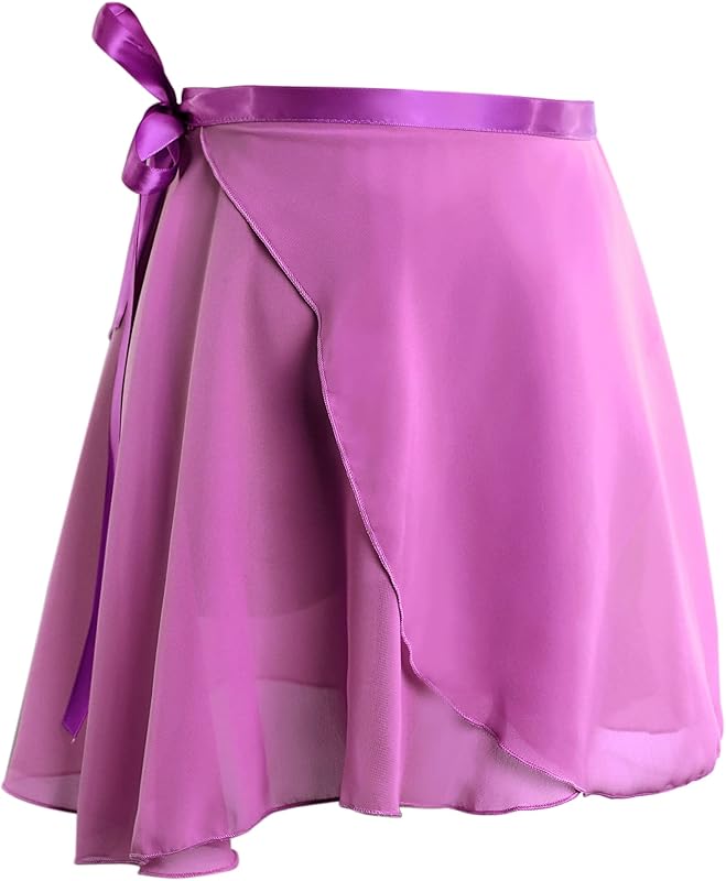 Phoeswan Dance Skirts for Girls (S/L) & Women (XL), Ballet Chiffon Wrap Skirt with Ties