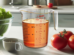 Amazing Abby - Melissa - Unbreakable Plastic Measuring Cups (3-Piece Set), Food-Grade Measuring Jugs, 1/2/4-Cup Capacity, Stackable and Dishwasher-Safe, Great for Oil, Vinegar, Flour, More