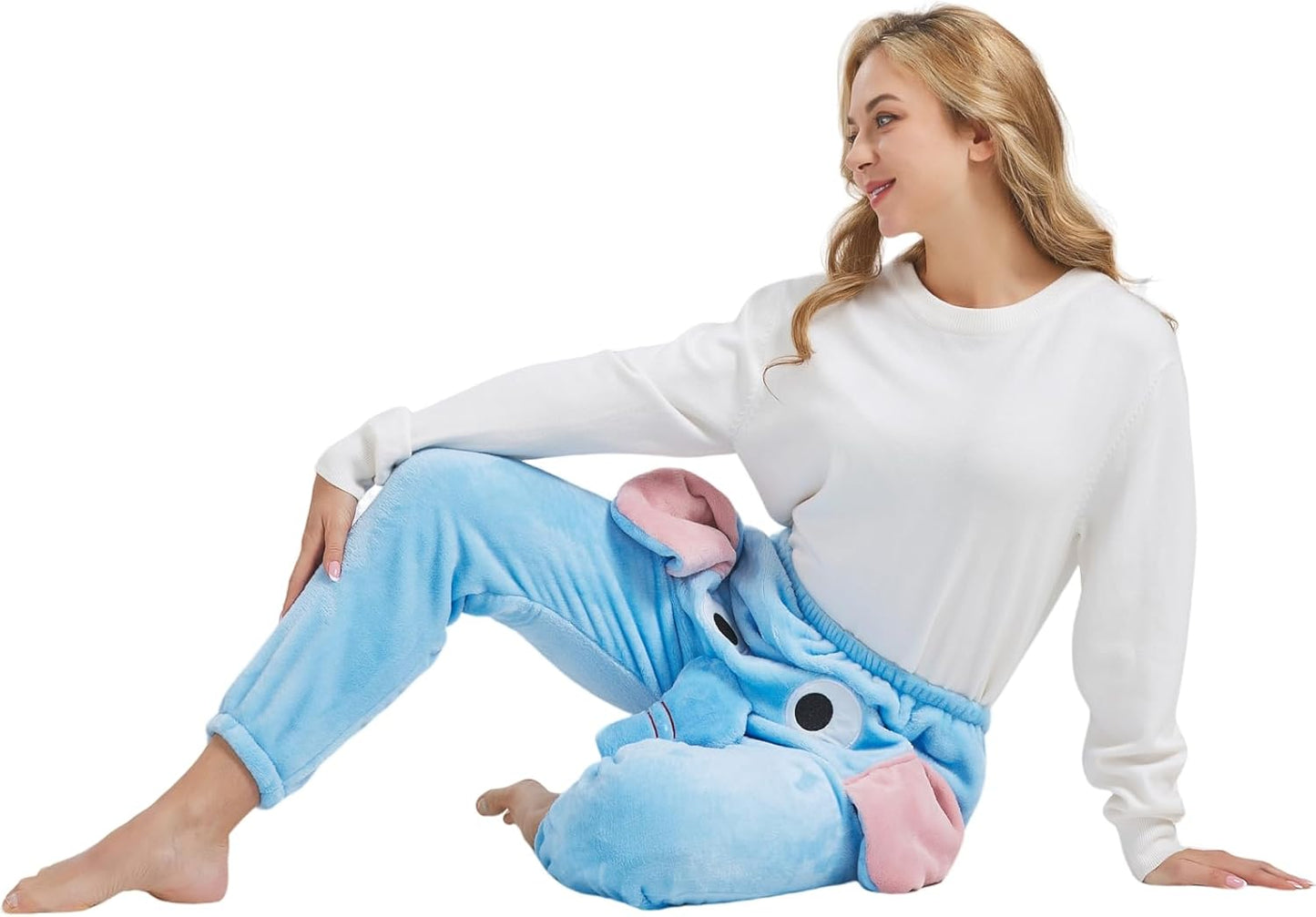 Funny Elephant Pajama Pants,Cute Dimensional Couple Pajama Pants Bottoms For Women Men