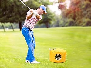 Golf Impact Bags Power Smash Hitting Bag with Arm Band Upgrade Swing Trainer Training Aids Waterproof Durable Gifts for Men Women Golf Impact Bags