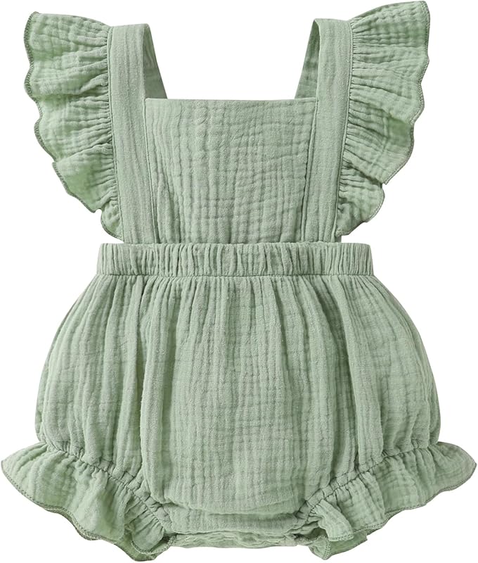 Happy Town Newborn Baby Girl Clothes Infant Summer Romper Sleeveless Floral Cute Outfits One Piece Jumpsuit Bodysuit
