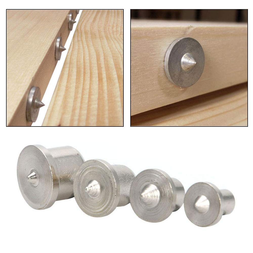 16 Pcs Wood Dowel Tenon Centers Dowel Pin Center Point Woodworking Alignment Tool 6/8/10/12mm, Set of 4