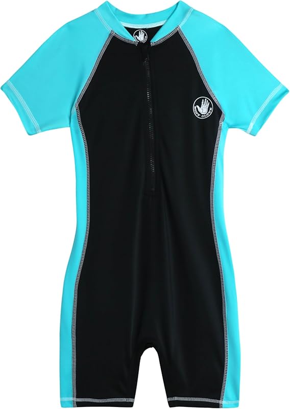 Body Glove Kids Swimsuits - UPF 50+ Short Sleeve One Piece Rashguard Bathing Suit for Girls and Boys (Sizes: 2T-12)