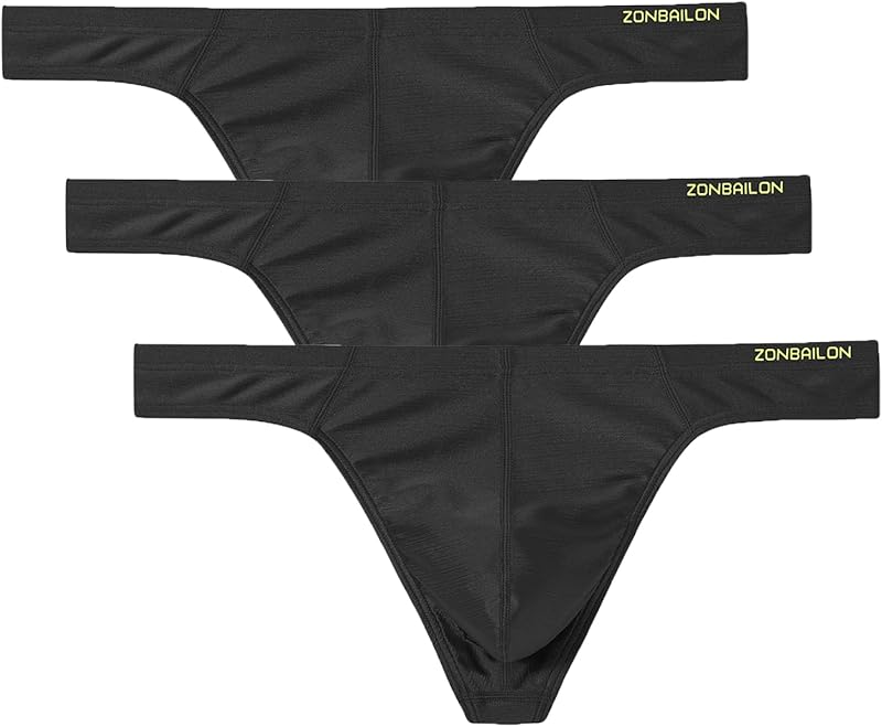 JINSHI Men's Thong Underwear Sexy Ice Silk Glossy G String Male Athletic Thongs T Back For Men Bikini Briefs