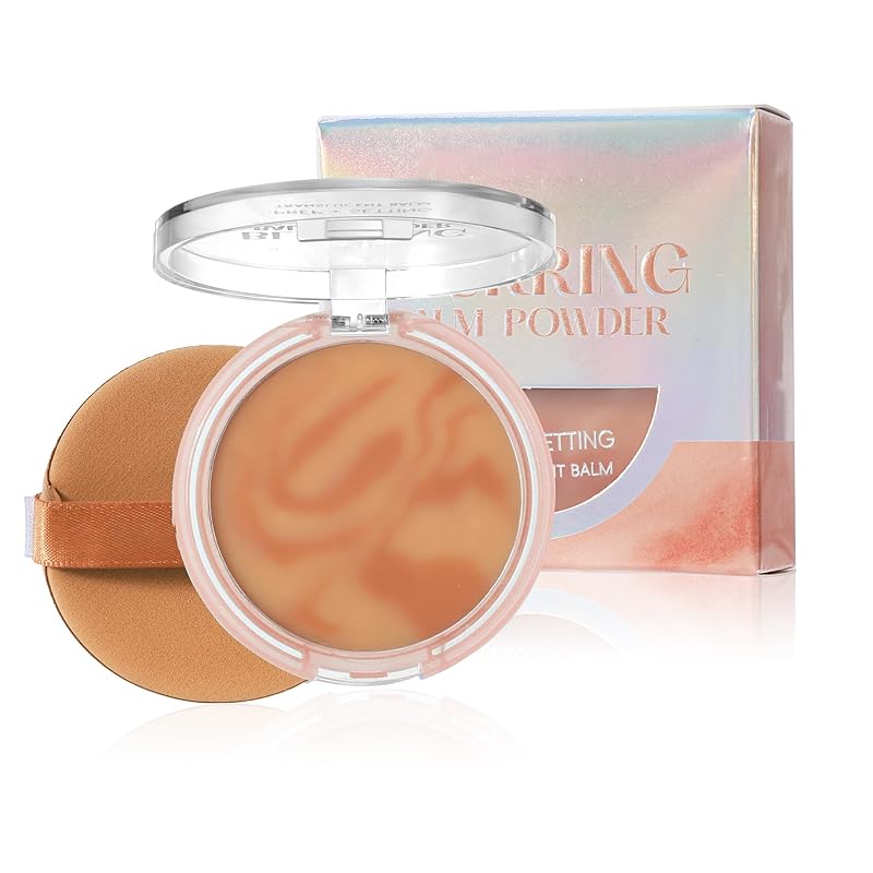 Lavender Face Matte Setting Powder, Oil Control Face Pressed Matte Powder, Powder-free Makeup Setting Cream, Flawless Longlasting Finishing Lightweight Waterproof Balm,#01 Purple