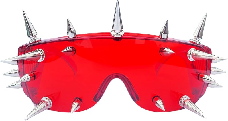 mincl/Punk Rocker Large Shield Spike Fashion Novelty Club Sunglasses