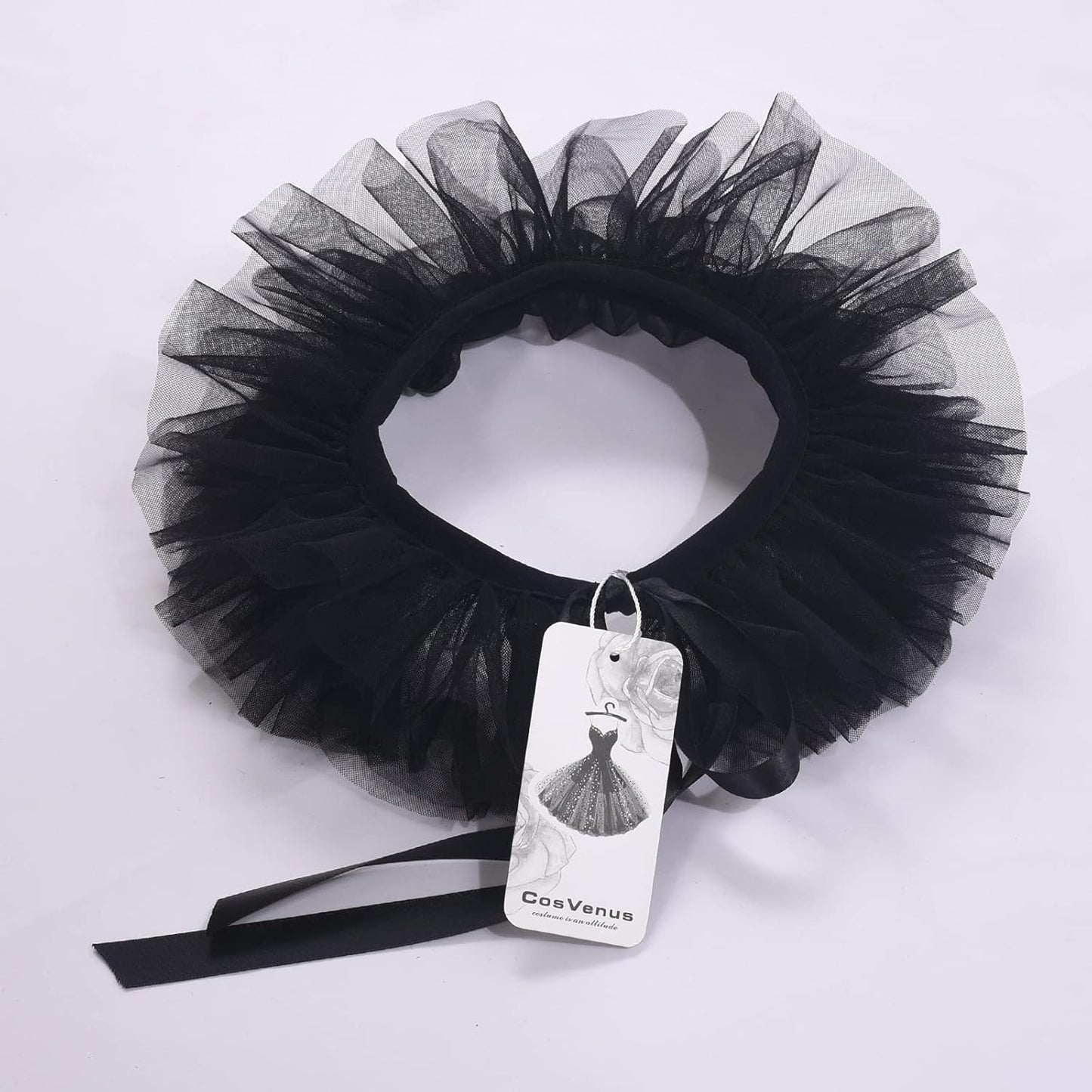 Vintage Renaissance Ruffled Tulle Detachable Collar Theater Cosplay Costume Collar Unisex
