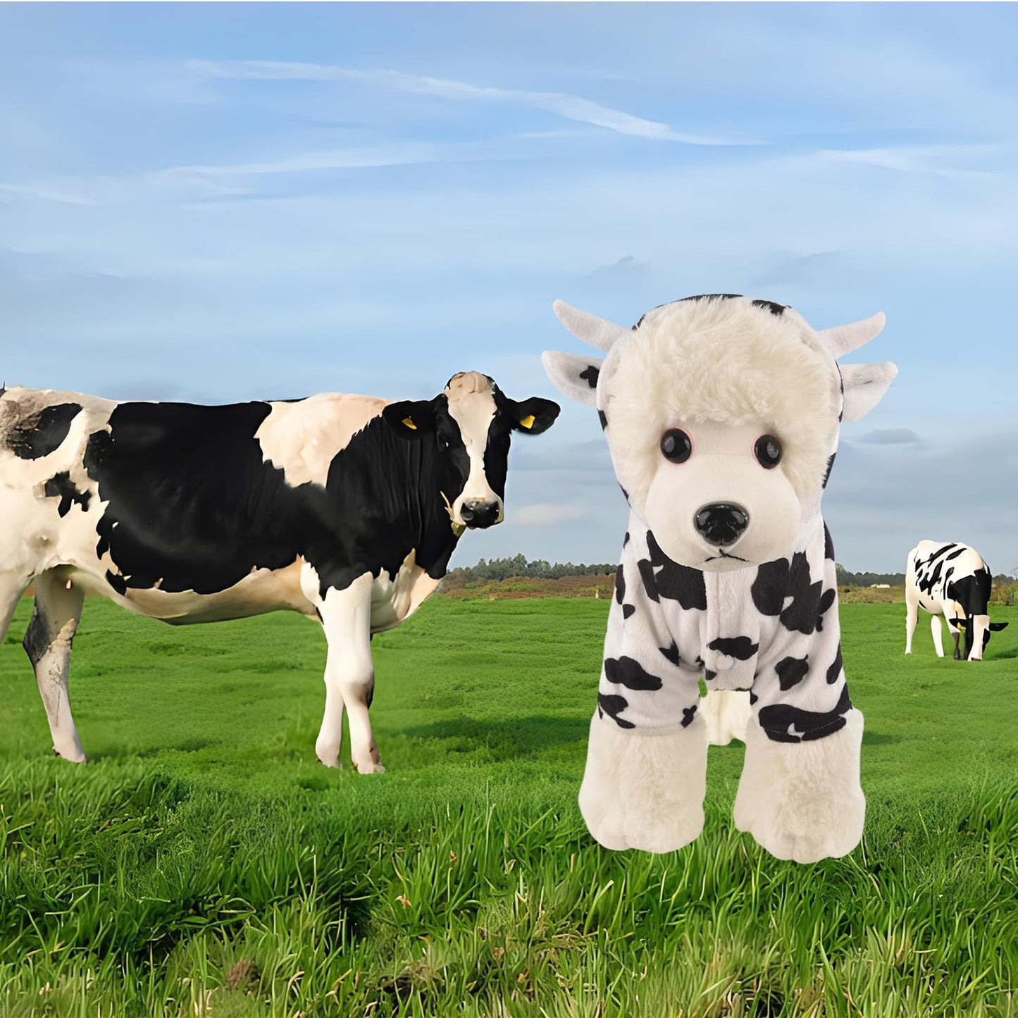 FLAdorepet Halloween Dog Cow Costume Outfits for Small Medium Large Dog Winter Fleece Puppy Jacket Coat Hoodie Funny Dog Clothes Golden Retriever (White, S)