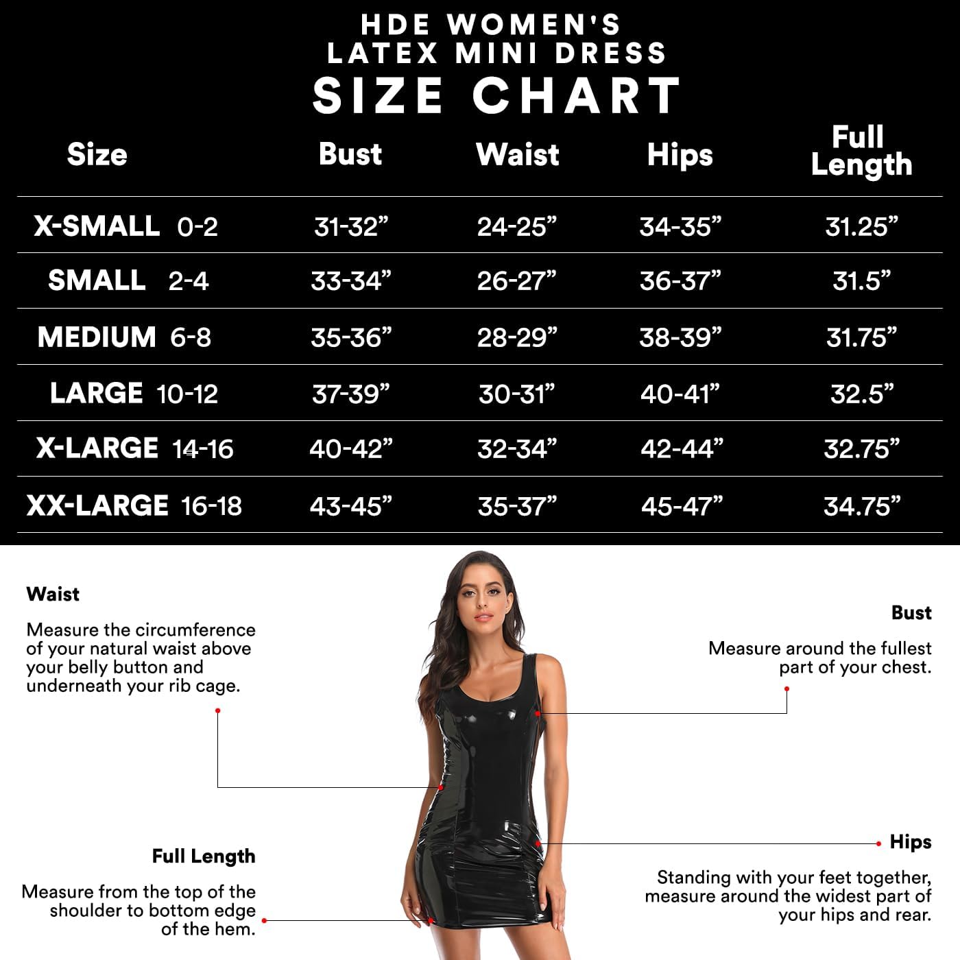 HDE Womens Latex Mini Dress Faux Leather Bodycon Sexy Club Dresses for Women