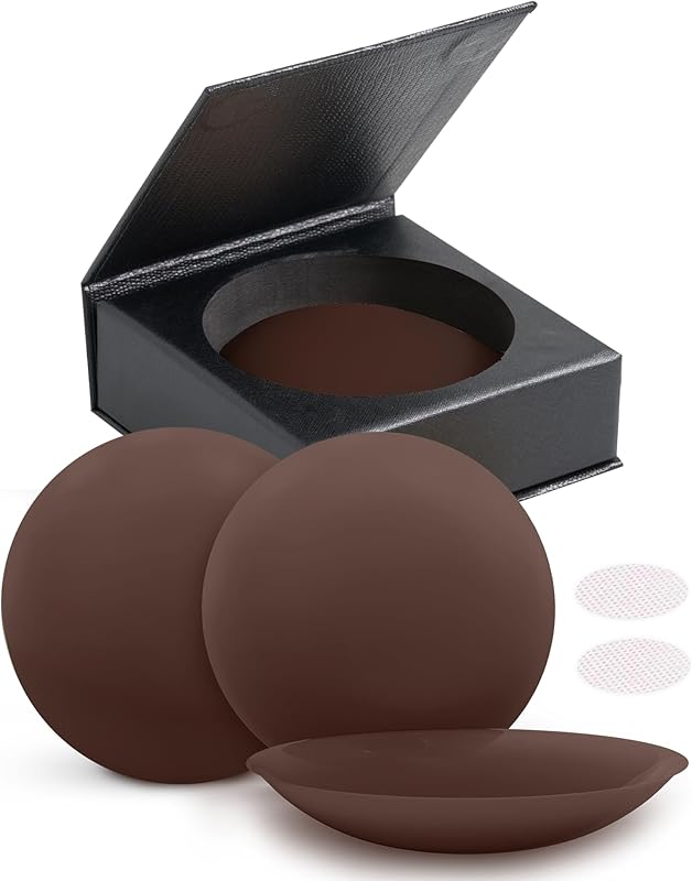 Nipple Cover - Available in 6 Skin Tones, Adhesive Silicone Reusable Pasties, Covers Stickers