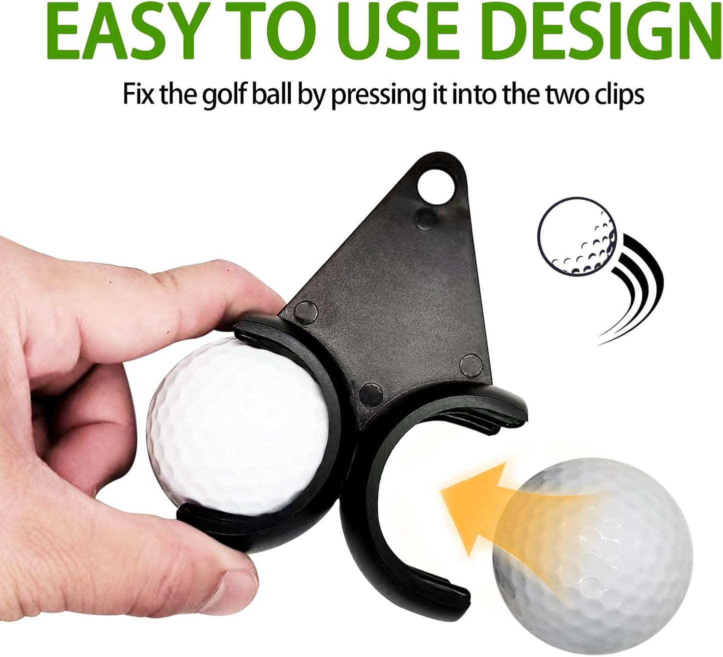 Golf Ball Holder with Two Clips for Bag Hanging and Carrying,Golf Green Reader with High Precision Bubble Level,Golfer Accessories for Men and Women