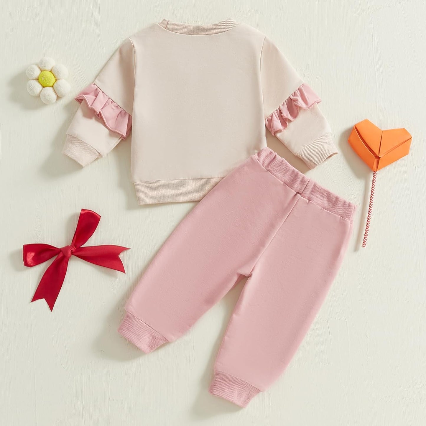 Mubineo Toddler Baby Girl Clothes Bowknot Sweatshirt Outfits Fall Winter Long Sleeve Tops Pant Outfit Sweatsuit Set