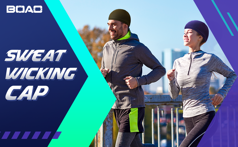 Boao 6 Pieces Cooling Skull Caps Helmet Hard Hat Liner Sweat Wicking Running Beanie Cycling for Men Women