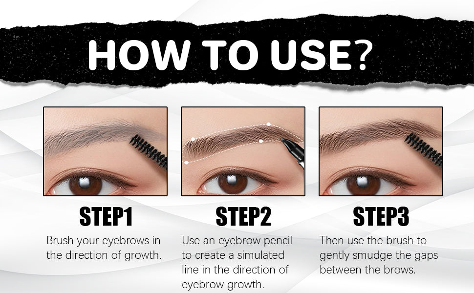 Microblading Eyebrow Pencil,Eyebrow Pen with an Upgrade Micro-Fork Tip Applicator,Eyebrow Pencil Magic 2-in-1 Eye Brow Pencils for Women to Effortlessly Create Hair Like Natural Brows - Dark Brown