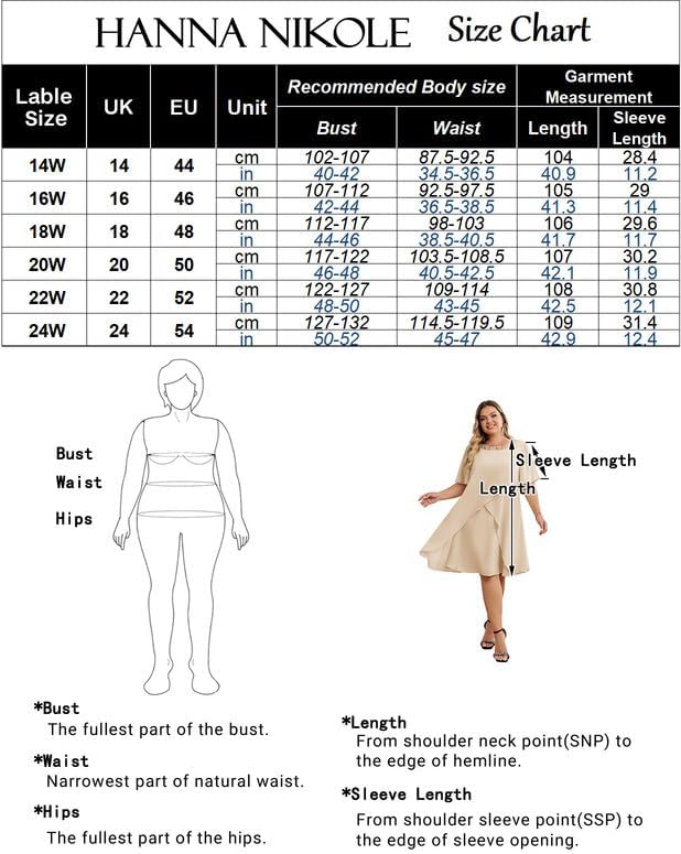Hanna Nikole Plus Size Mother of The Bride Outfits Chiffon Wedding Guest Dress Cotail Dresses Evening Dress Festival Outfit Elegant Sequin Round Neck Formal Dresses