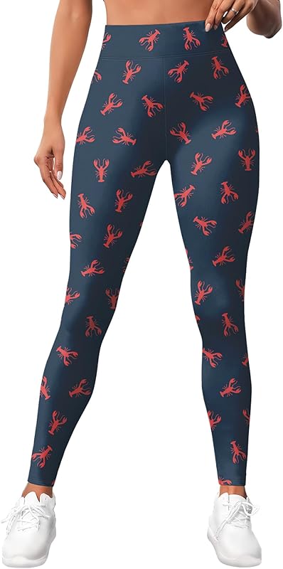 Leggings for Women Workout Funny Printed Gym Athletic Womens Yoga Pants Camo Print Legging Camouflage Floral Tropical Pants