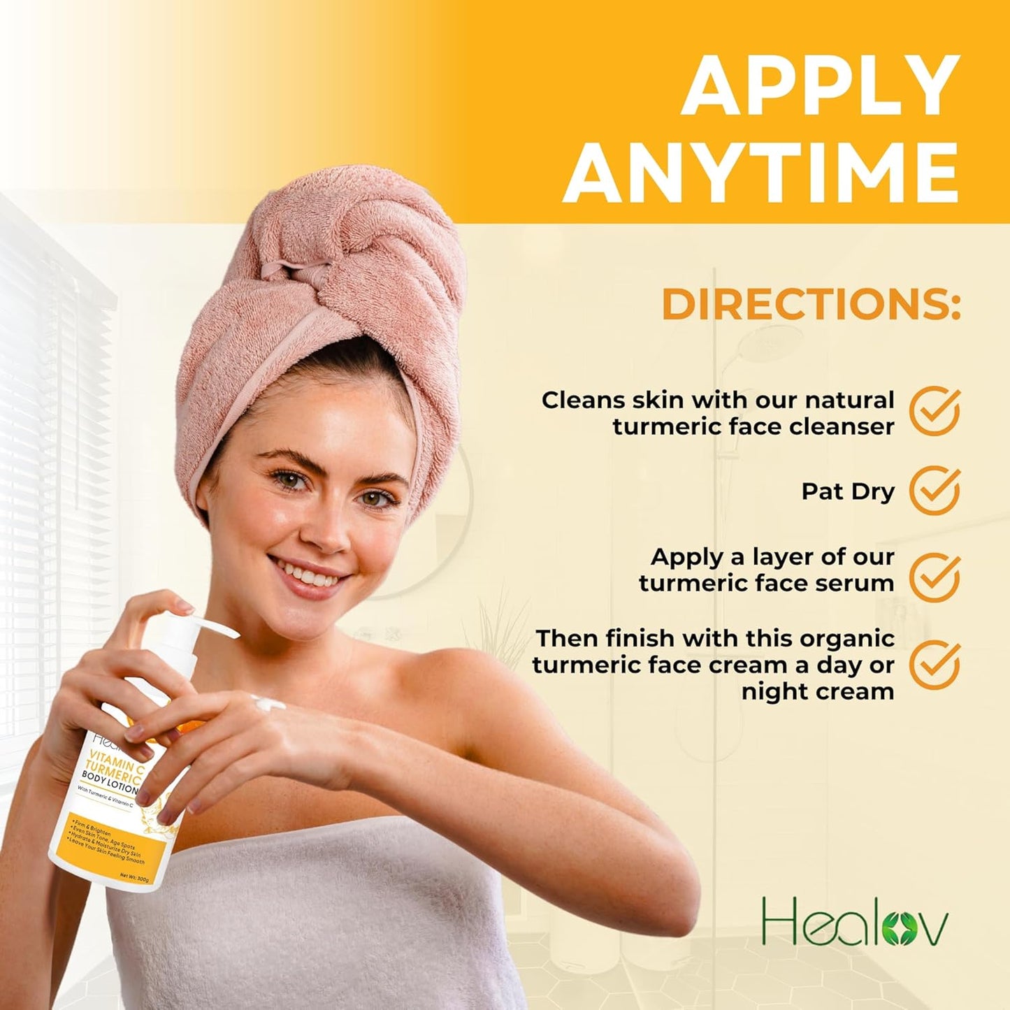 Turmeric Lotion for Dark Spots – Natural Skin Brightening Body Lotion – Turmeric Face Cream to Cleanse Skin, Fight Acne, Even Tone, Clear Scars, and Sun Damage – Dark Spot Cream for Hyperpigmentation