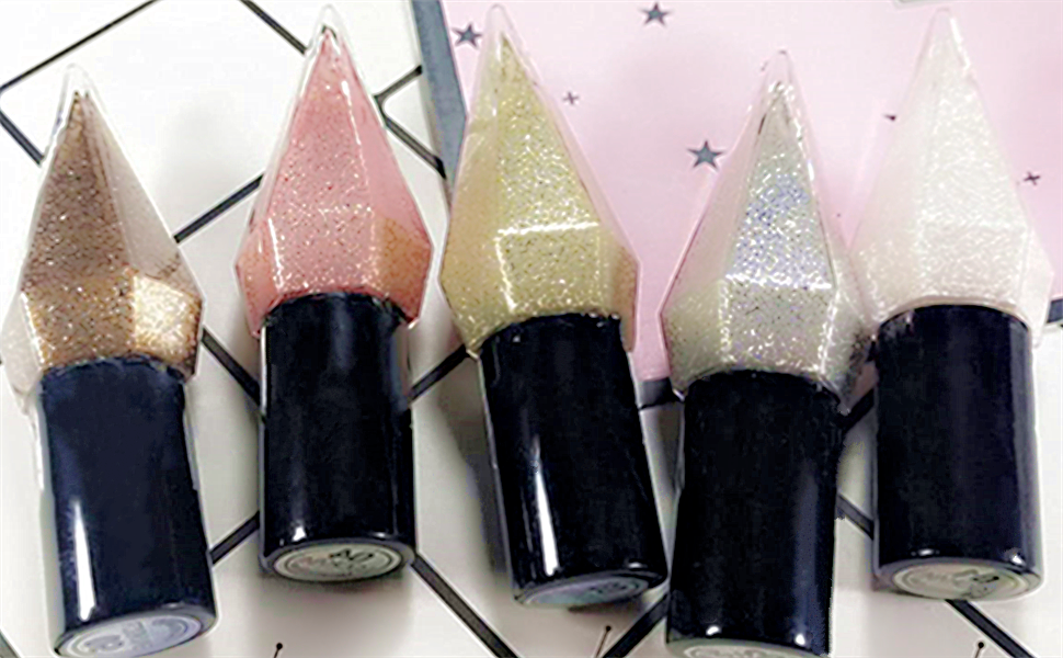 Go Ho Glitter Liquid Eyeliner Colorful Set,5 Colors Metallic Shimmer White Silver Gold Diamond Eye Liner,Glitter Eyeliner Eyeshadow Shine,Waterproof Long Lasting Glow Sparkle Eye Makeup