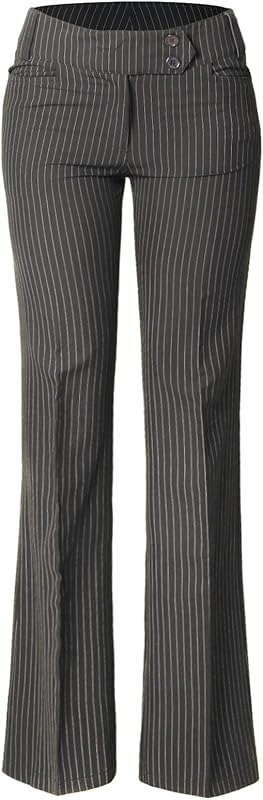 Design by Olivia Women's Relaxed Boot-Cut Office Pants Trousers Slacks