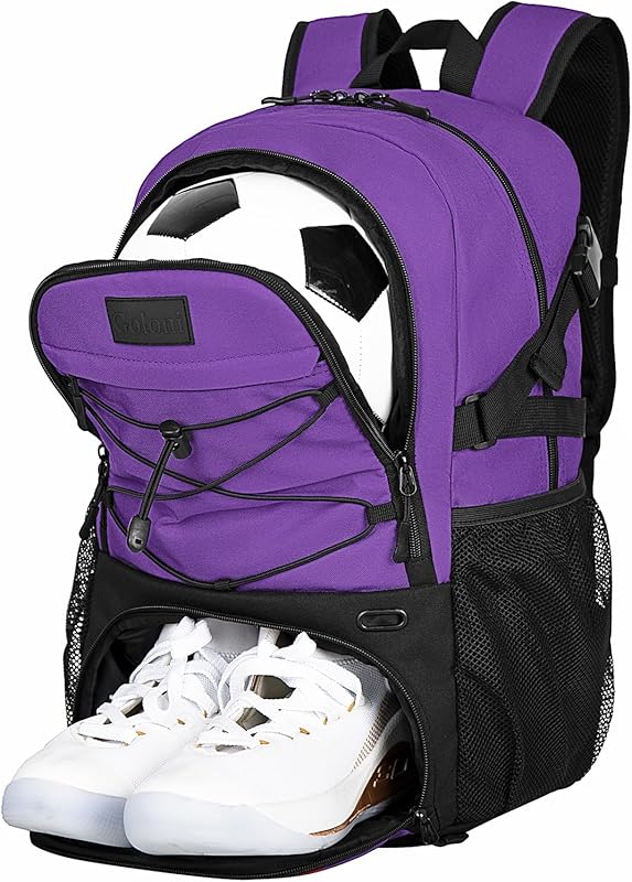 Goloni Soccer Backpack,Basketball Backpack with Ball Compartment & Shoe Compartment,Backpack for Basketball,Soccer