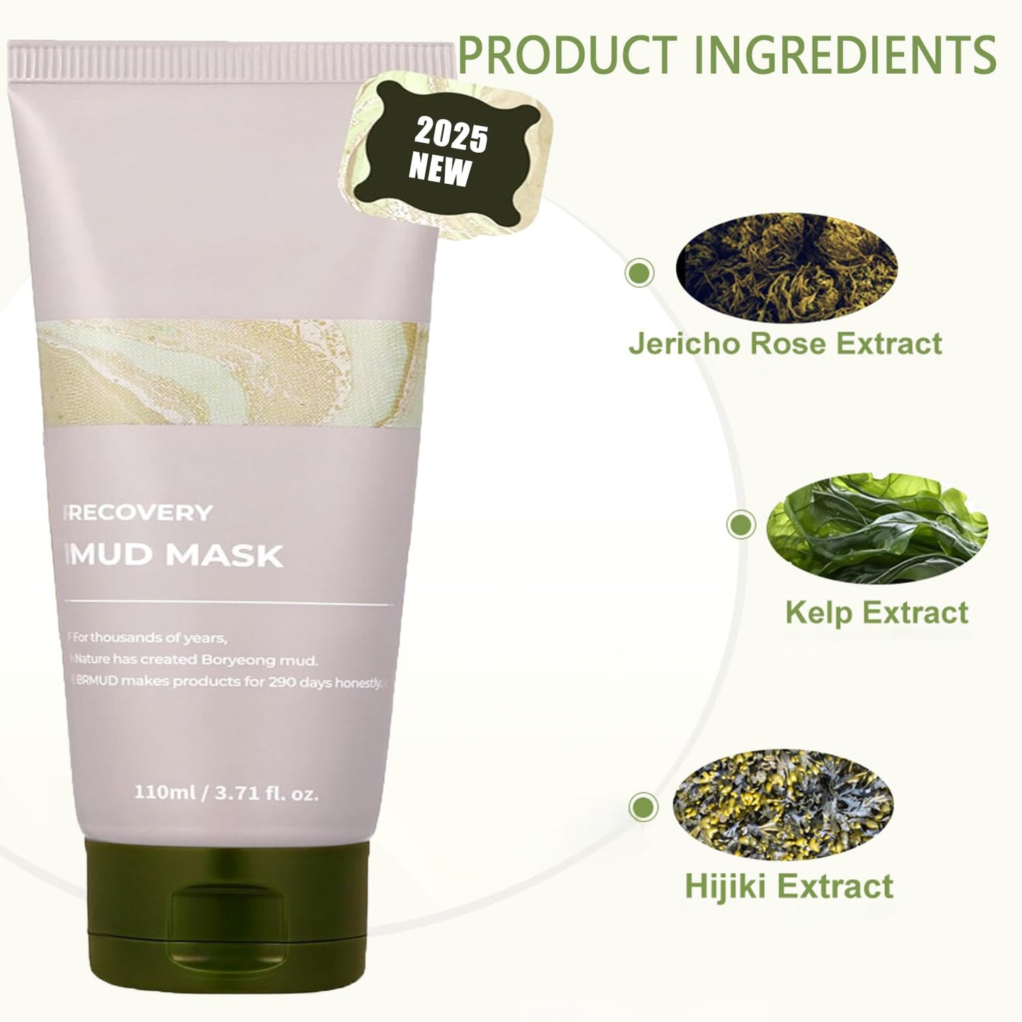 Recovery Mud Mask, Relief Mud Mask for Face Hydrating & Moisturizing Deep