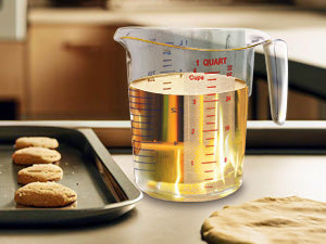 Amazing Abby - Melissa - Unbreakable Plastic Measuring Cups (3-Piece Set), Food-Grade Measuring Jugs, 1/2/4-Cup Capacity, Stackable and Dishwasher-Safe, Great for Oil, Vinegar, Flour, More