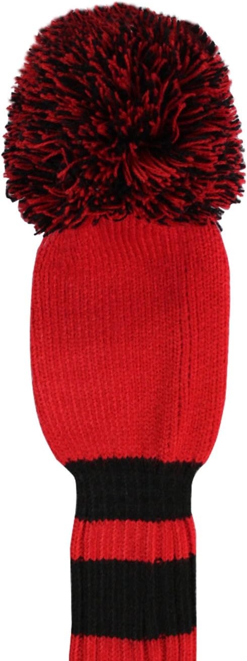 Scott Edward Golf Club Head Covers Set of 4, Acrylic Yarn Double-Layers Knitted, with Rotatable Number Tags