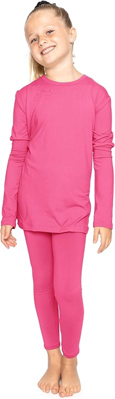 STRETCH IS COMFORT Oh So Soft Youth Girls Long Sleeve Crew and Leggings Set, Includes Top and Bottom