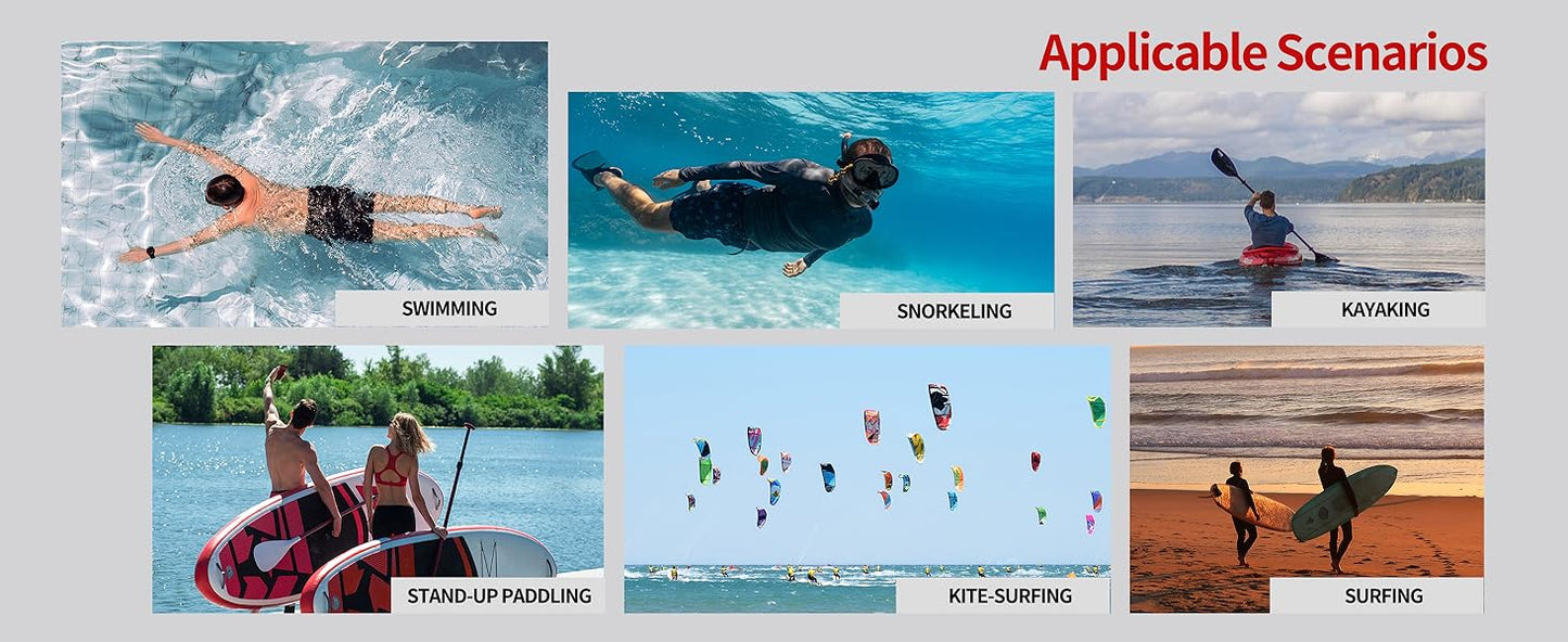 Ubestyle UPF 50+ Men's Active Surfing Water Leggings Swim Pants Swim Tights Beach Pants Sun Protective