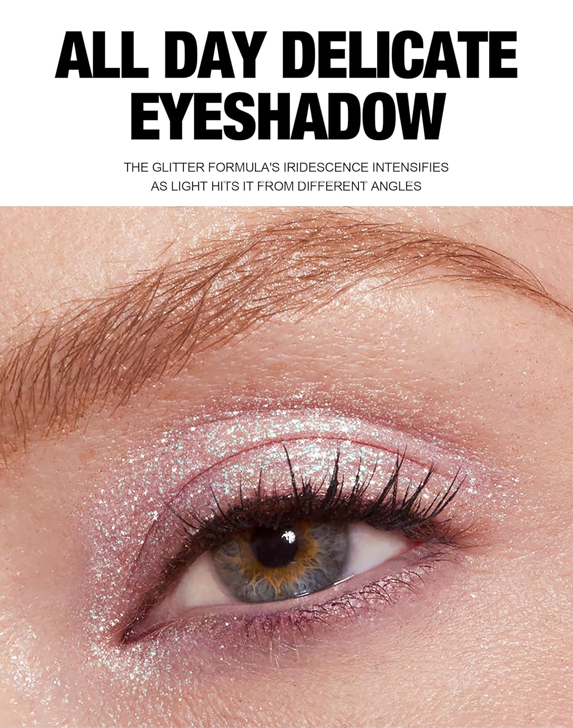Chameleon Maroon Glitter Eyeshadow, Highly Pigmented Multichrome Color Shifting Shimmer Single Shadow, Holographic Sparkling Inner Corner Highlighter Shimmer Eye Makeup Palette, 03 Mocha