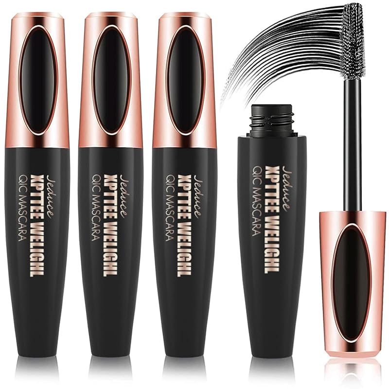 4D Silk Fiber Lash Mascara Extension - 4 Pack Voluminous, Waterproof & Smudge - Proof, Long - Lasting No Flaking, Natural No Clumping, All Day Exquisitely Full - TrendyLookz