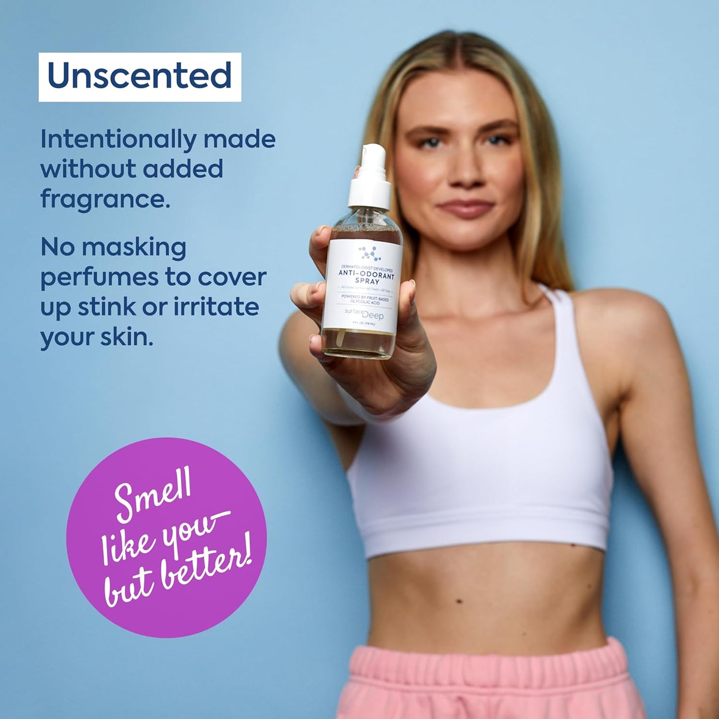 Natural Deodorant Spray for Men/Women - Anti-Odorant, Aluminum Free, Vegan, Cruelty Free - Dermatologist Developed