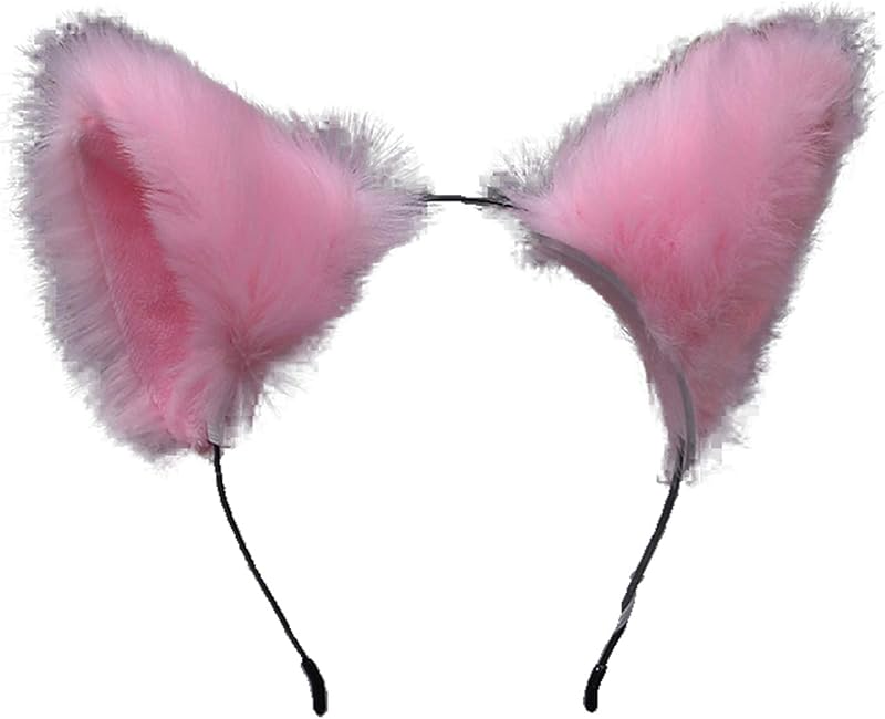 Faylay Cosplay Girl Plush Furry Cat Ears Headwear Accessory for Cam Girl Party