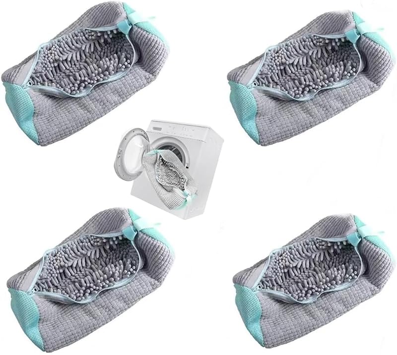 Laundry Shoe Bags for Washing Machine, 2Pcs Shoe Washing Bag Shoe Laundry Bag for Washer and Dryer Reusable Shoe Washing Bags Shoe Washing Machine Bag (Yellow-2Pcs)