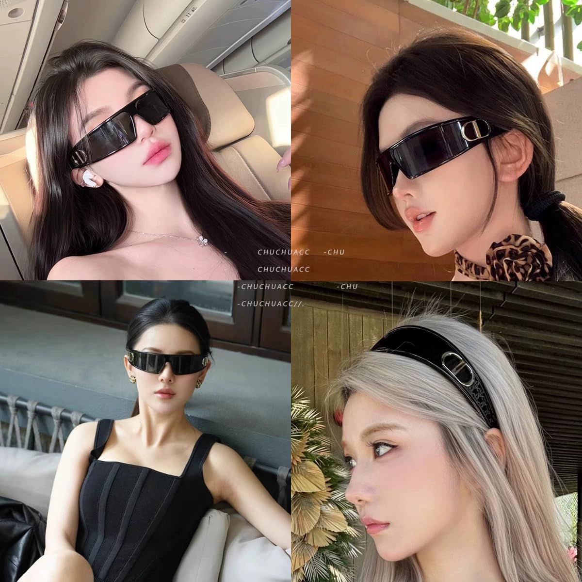 Sunglasses Headband - Cool Cycling Glasses & Stylish Hairband, Fashionable Sun Glasses for Women