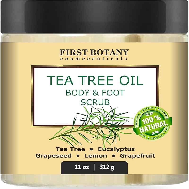 First Botany Cosmeceuticals, 100% Natural Arabica Coffee Scrub with Organic Coffee Coconut & Shea Butter Acne Anti Cellulite & Stretch Mark treatment Spider Vein Therapy, Varicose Veins Eczema, 10 oz