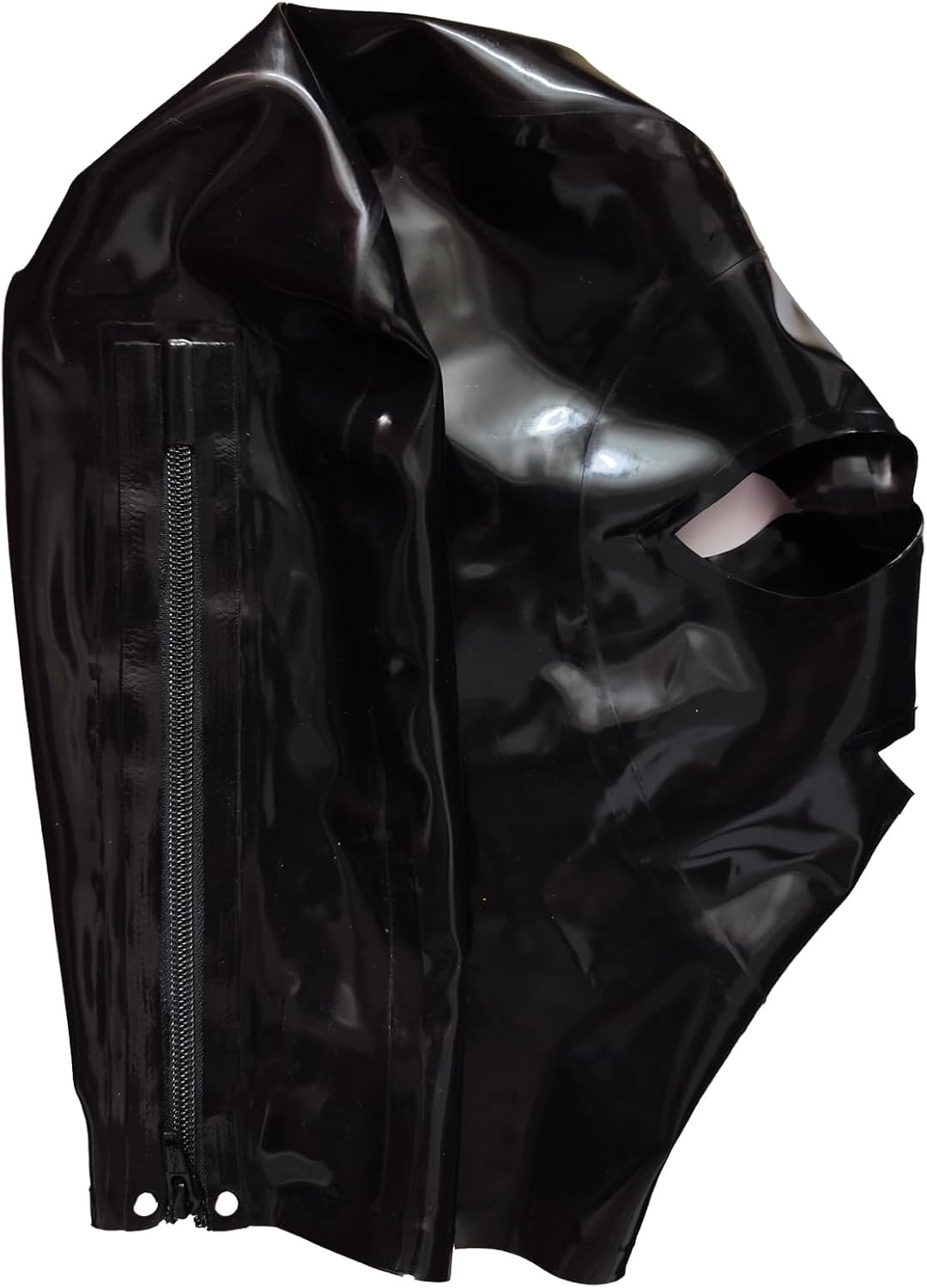 Black Latex Hood Mask Full Face Mask Riding Mask Hood Party Latex Mask