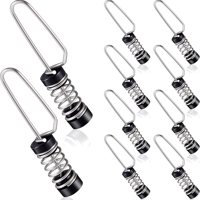 Moxweyeni Boat Flag Clips Stainless Steel Marine Flag Clips for Halyards Outrigger Lines Antennas Stern Lights Flagpole Rope Fishing
