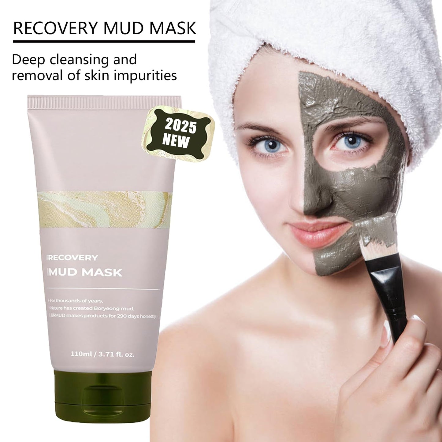 Recovery Mud Mask, Relief Mud Mask for Face Hydrating & Moisturizing Deep