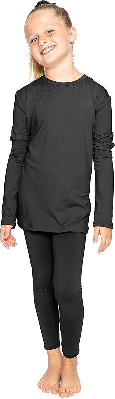 STRETCH IS COMFORT Oh So Soft Youth Girls Long Sleeve Crew and Leggings Set, Includes Top and Bottom
