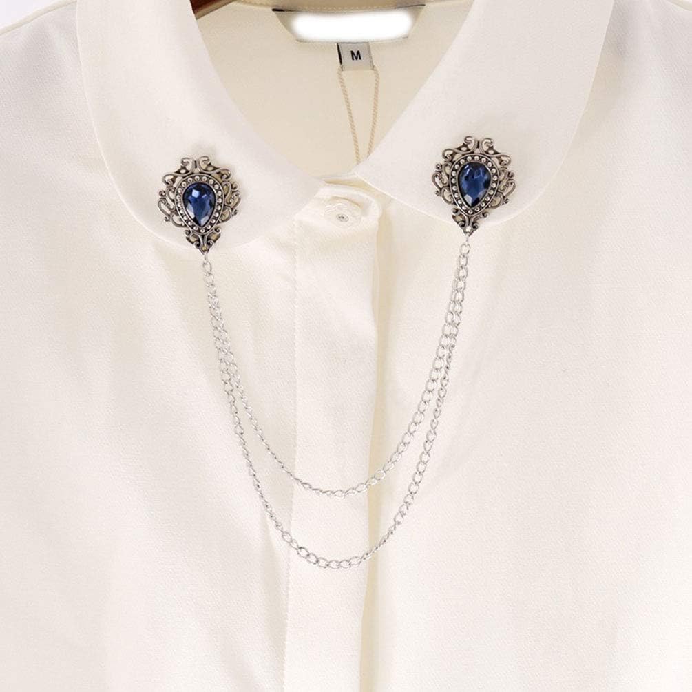 Brooches Pin for Men Shirts Collar Chain Brooch Pin Lapel Stick