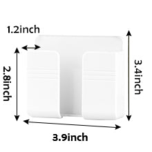 CEI&BPY 2Pcs Phone Holder Wall Mounted, Phone Stand with Self Adhesive. Phone Holder for RV Charging.Compatible with iPhone and Android (2Pack-White)