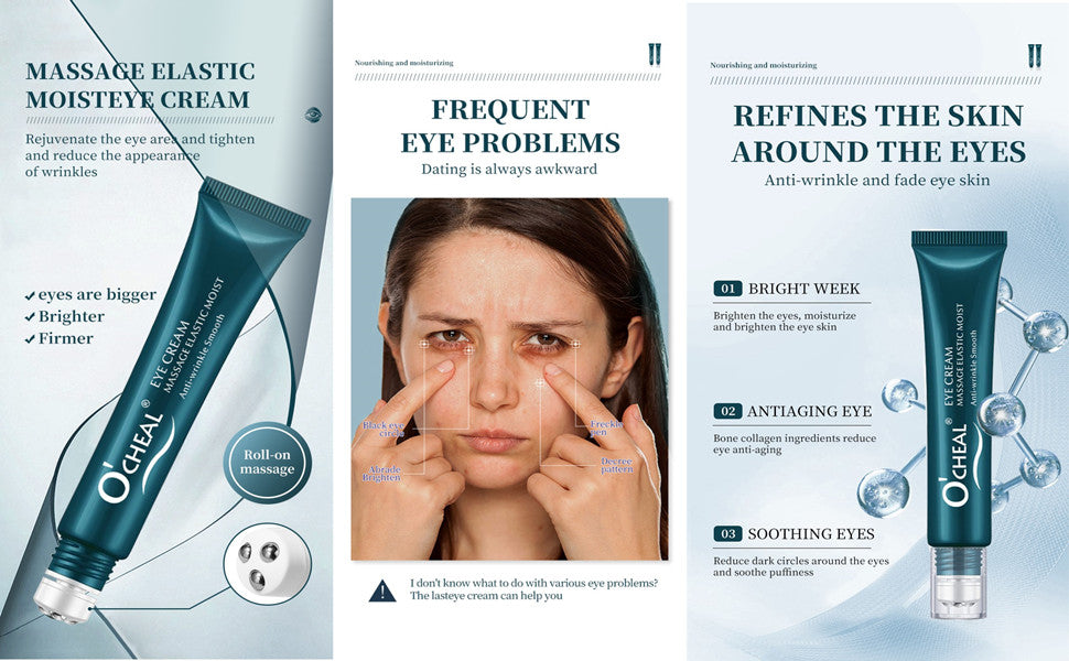 O’CHEAL Massage Eye Cream Lightening Dark Circles Firming Skin Instant Eye Repair Serum Stick for women Women Eyes Care
