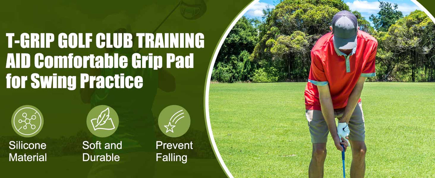 Golf Swing Trainer T Grip Aid, Golf Training Aid Correct Posture Club Swing Grip Pad, Golf Training Accessories - Golfer Beginner Accessories Tee Trainer