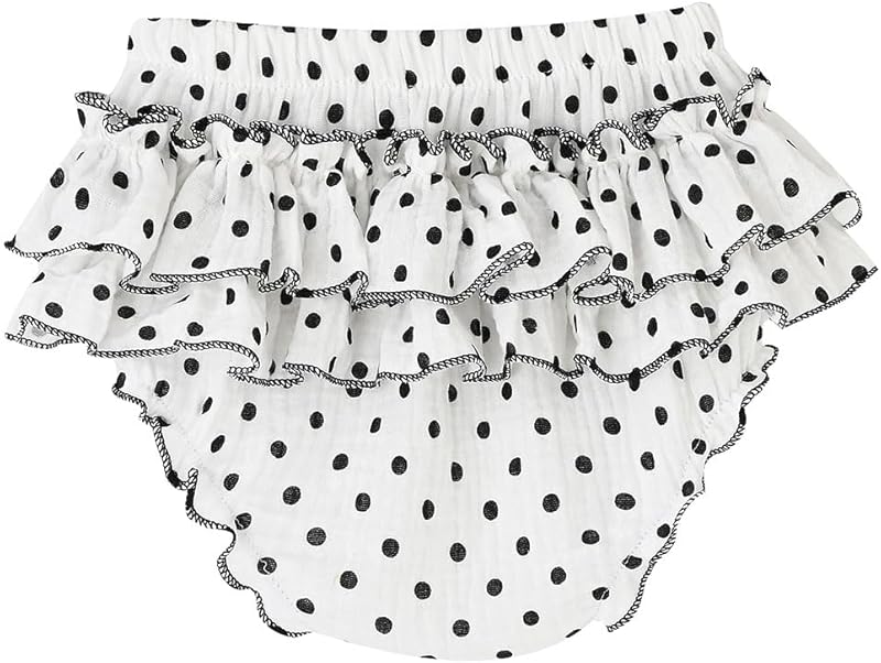 Enfants Chéris Baby Ruffle Bloomers 100% Cotton Muslin Diaper Covers for Girls 6 Months - 3 Years