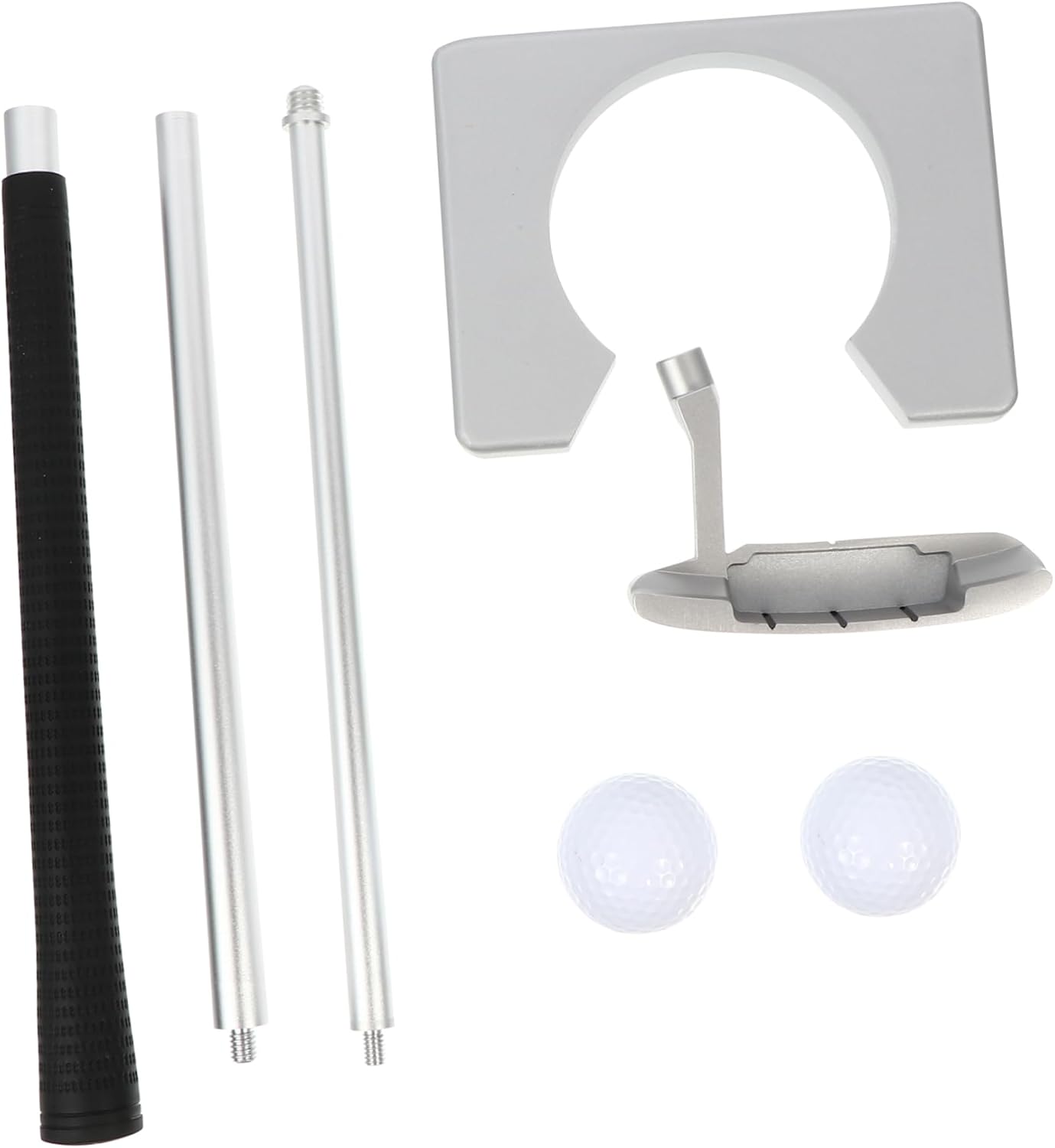 3-Section Detachable Golf Putter Set Zinc Alloy Portable for Indoor/Outdoor Practice